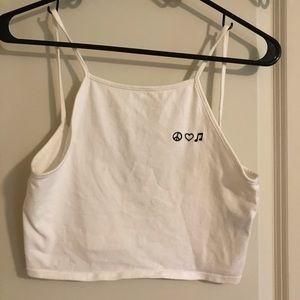 White crop top